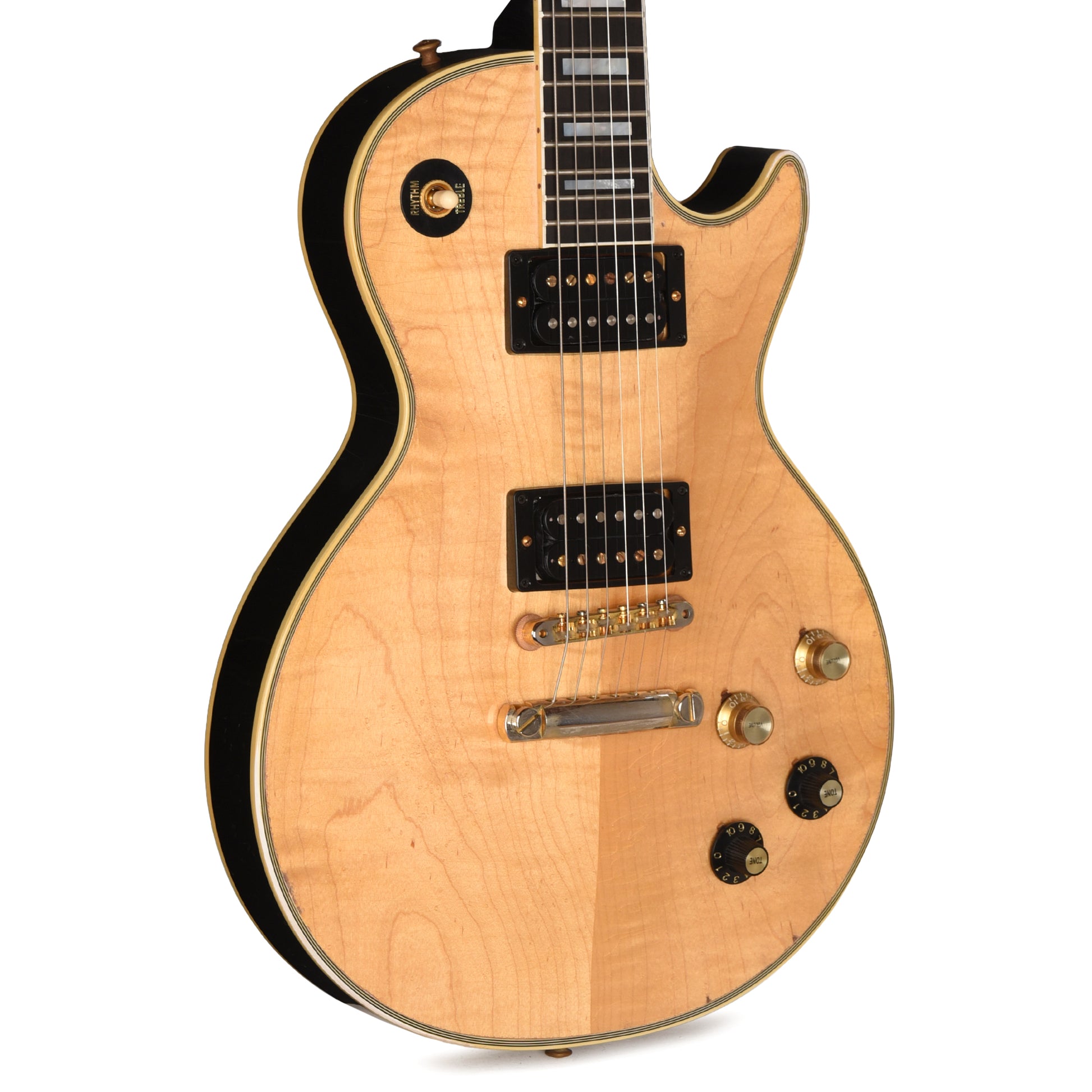 Gibson Custom Shop Artist Collector's Edition Mick Ronson 1968 Les Paul Custom Ebony/Antique Natural Murphy Lab Aged Electric Guitars