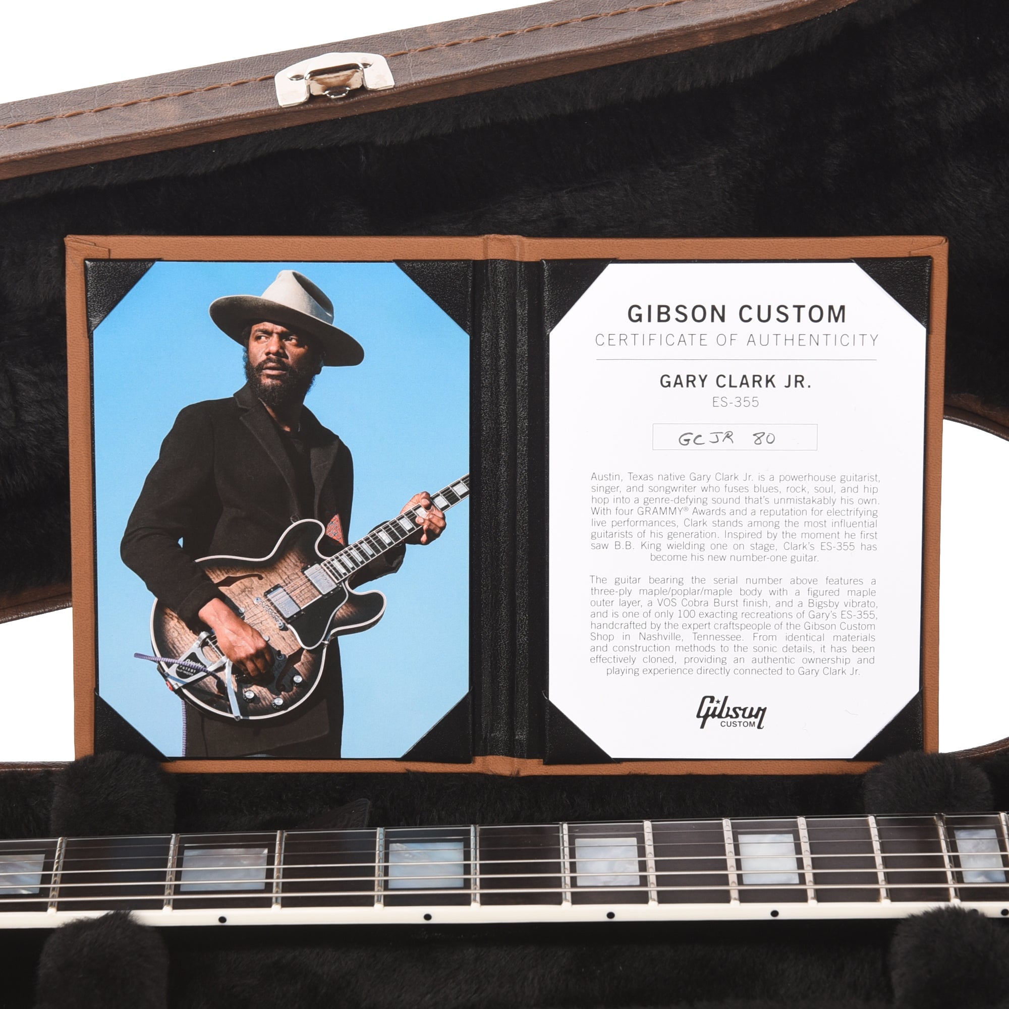 Gibson Custom Shop Artist Gary Clark Jr. ES-355 Cobra Burst VOS Electric Guitars