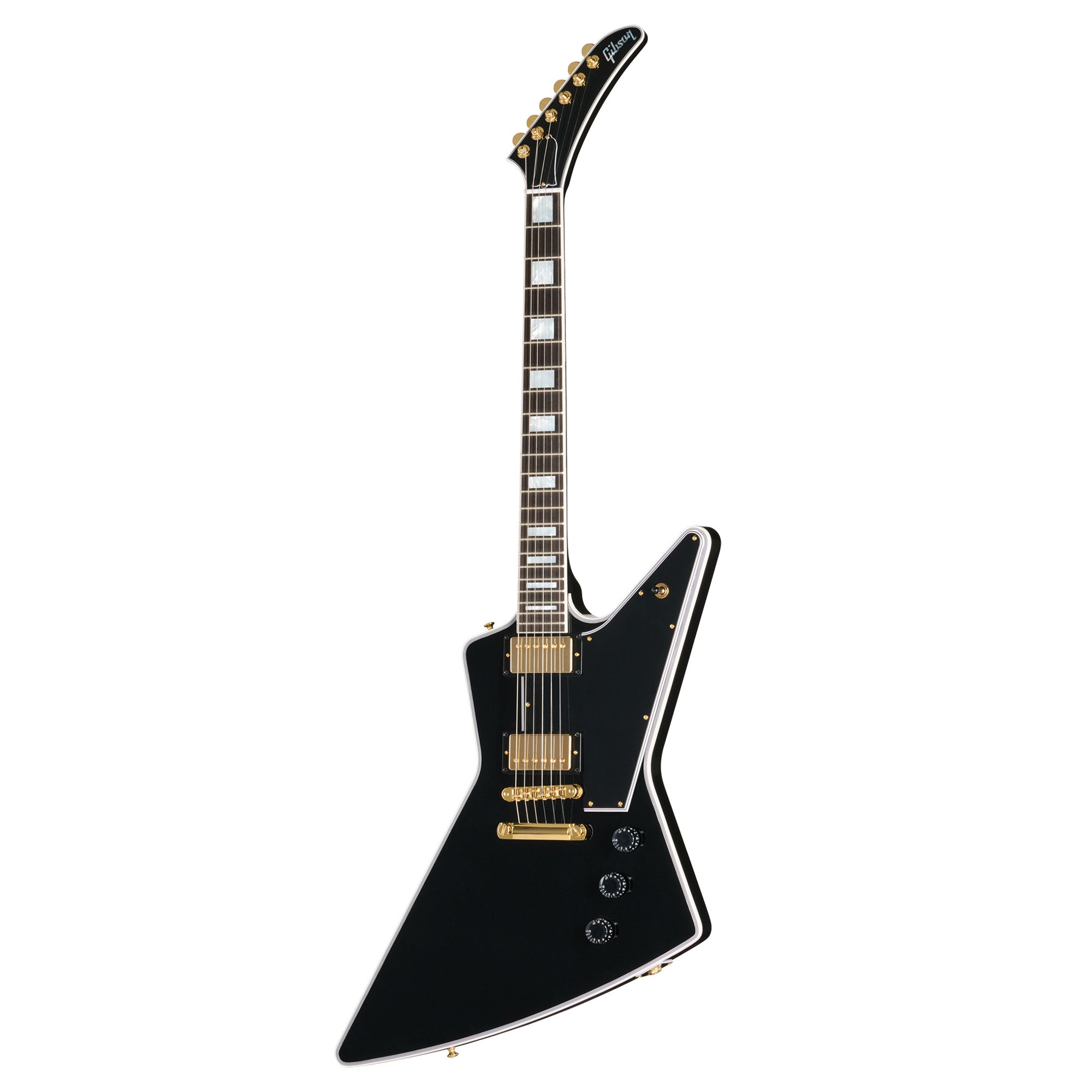 Gibson Custom Shop Explorer Custom w/Bound Head Veneer Ebony Electric Guitars