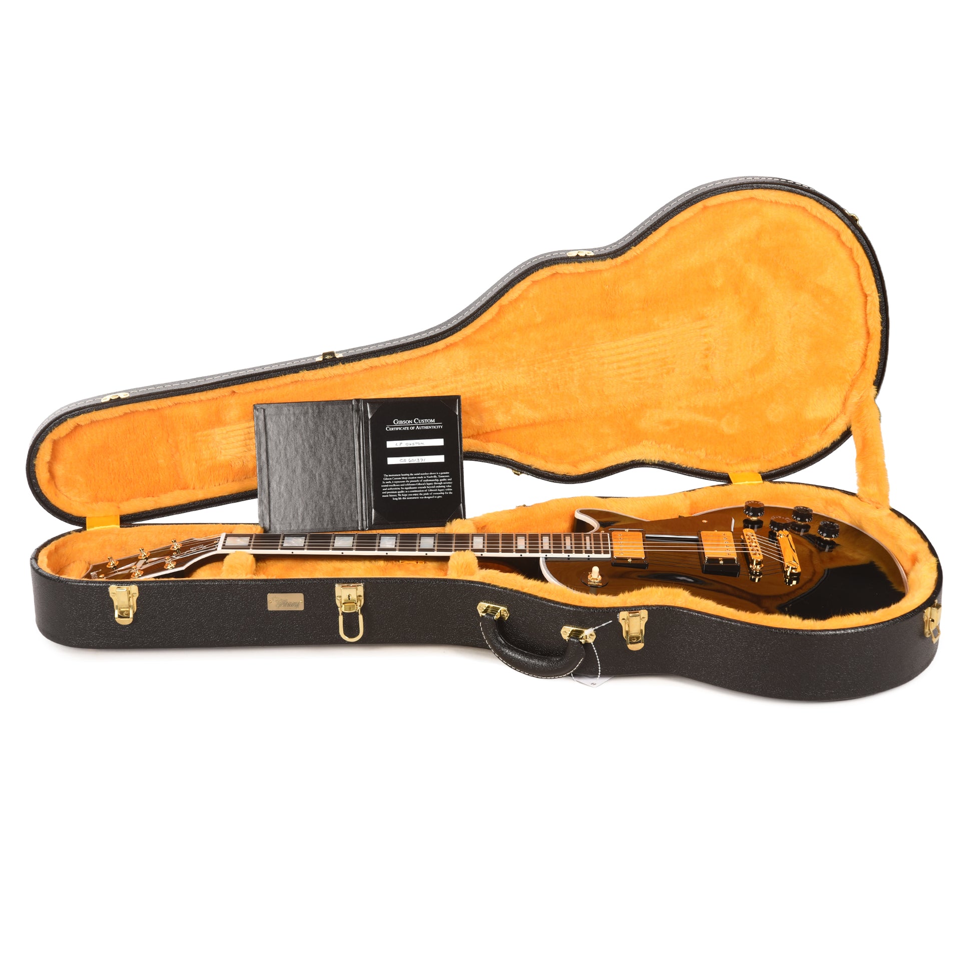 Gibson Custom Shop Les Paul Custom Long Scale Ebony Electric Guitars