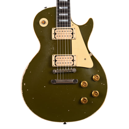 Gibson Custom Shop Les Paul Standard "CME Spec" Antique Olive Drab Murphy Lab Heavy Aged w/Chambered Body & Les Paul Custom Neck Electric Guitars
