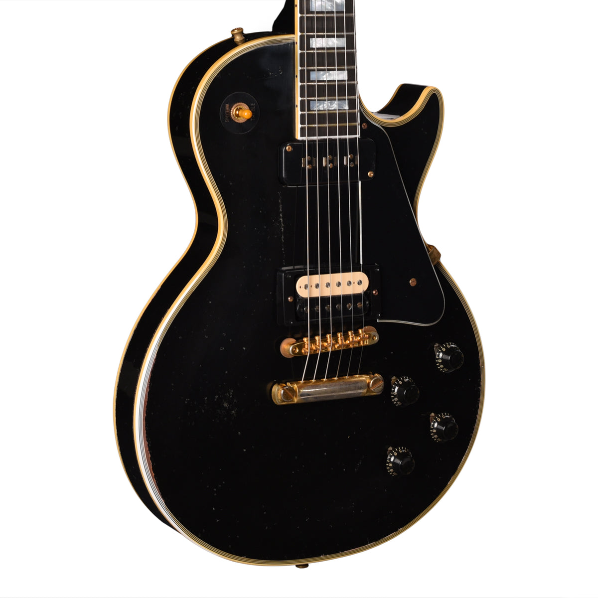 Gibson Custom Shop Limited Edition 1954 Les Paul Custom Reissue Heavy Aged Ebony w/Bridge Humbucker Electric Guitars