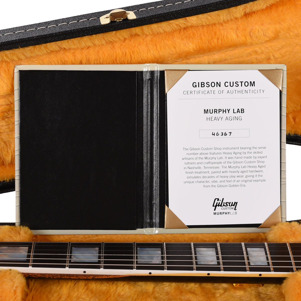 Gibson Custom Shop Limited Edition 1954 Les Paul Custom Reissue Heavy Aged Ebony w/Bridge Humbucker Electric Guitars