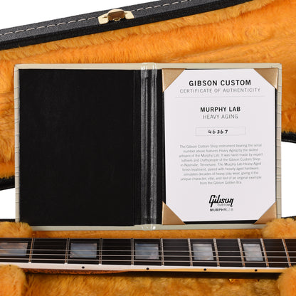 Gibson Custom Shop Limited Edition 1954 Les Paul Custom Reissue Heavy Aged Ebony w/Bridge Humbucker Electric Guitars