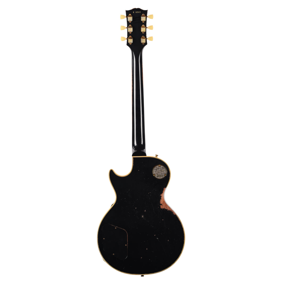 Gibson Custom Shop Limited Edition 1954 Les Paul Custom Reissue Heavy Aged Ebony w/Bridge Humbucker Electric Guitars