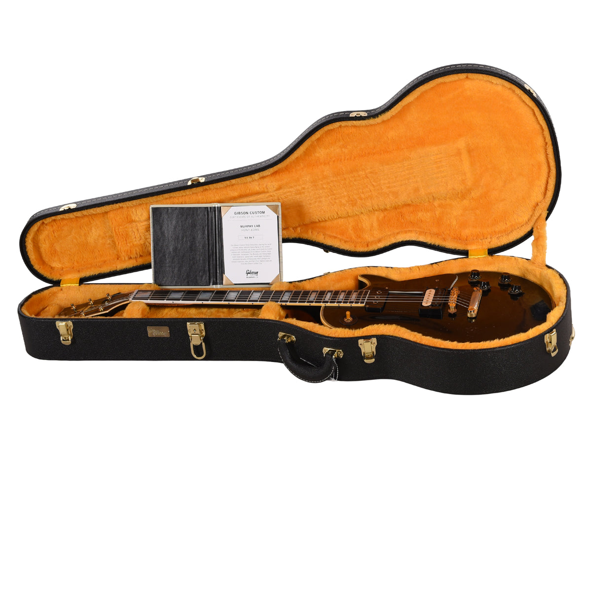 Gibson Custom Shop Limited Edition 1954 Les Paul Custom Reissue Heavy Aged Ebony w/Bridge Humbucker Electric Guitars