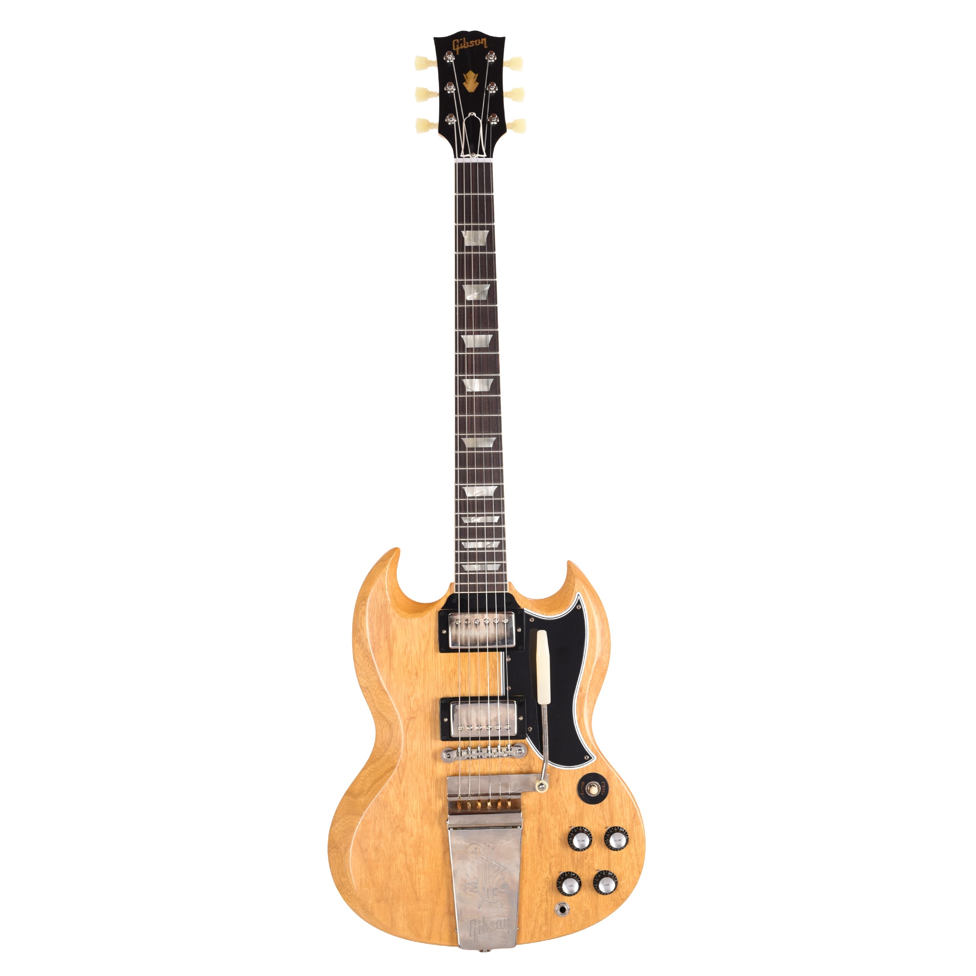 Gibson Custom Shop Limited Edition 1964 SG Standard Korina Reissue VOS Antique Natural w/Maestro Vibrola Electric Guitars