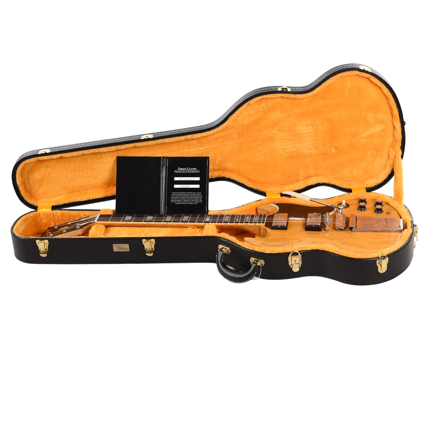 Gibson Custom Shop Limited Edition 1964 SG Standard Korina Reissue VOS Antique Natural w/Maestro Vibrola Electric Guitars
