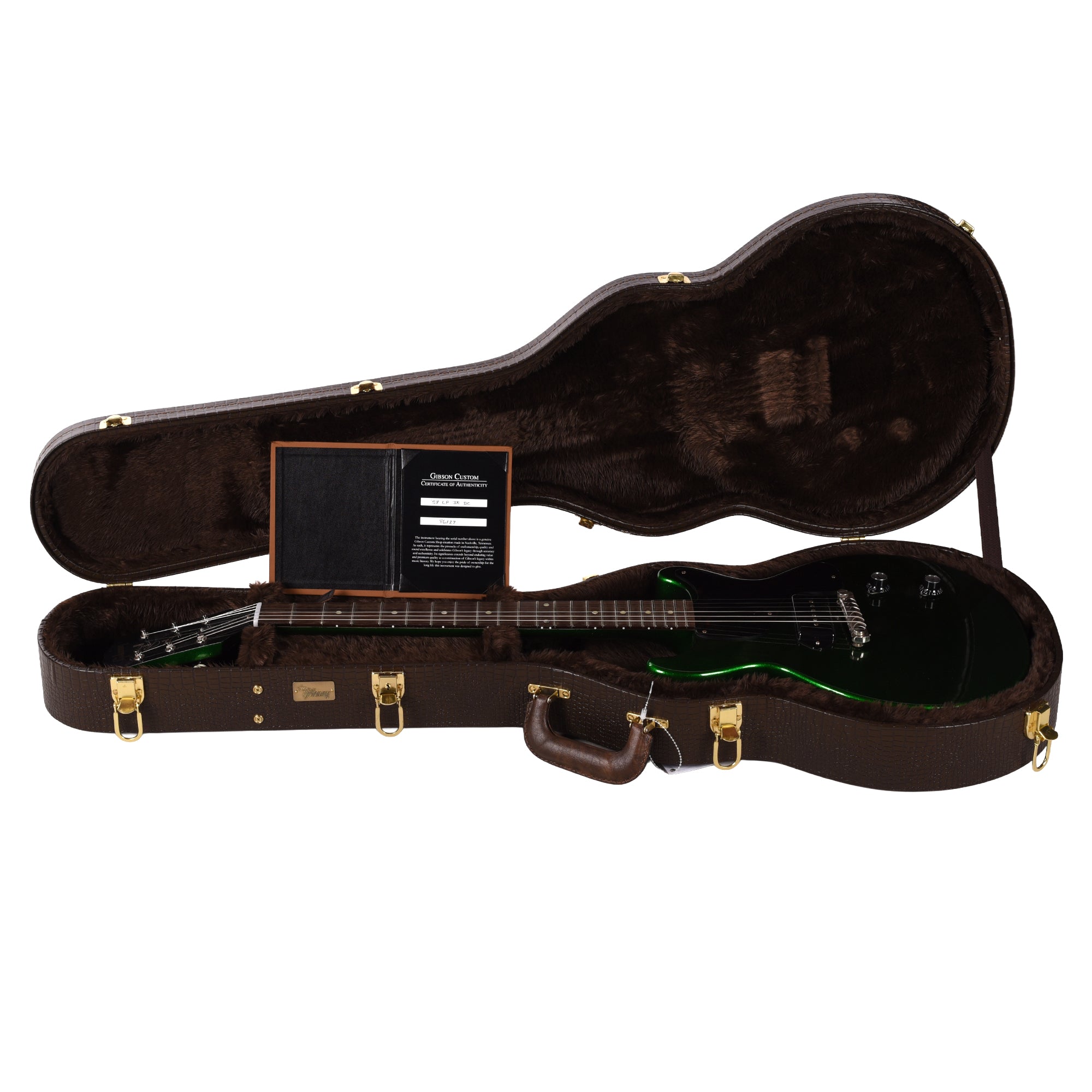 Gibson Custom Shop Limited Run 1958 Les Paul Junior DC Green Sparkle VOS Electric Guitars