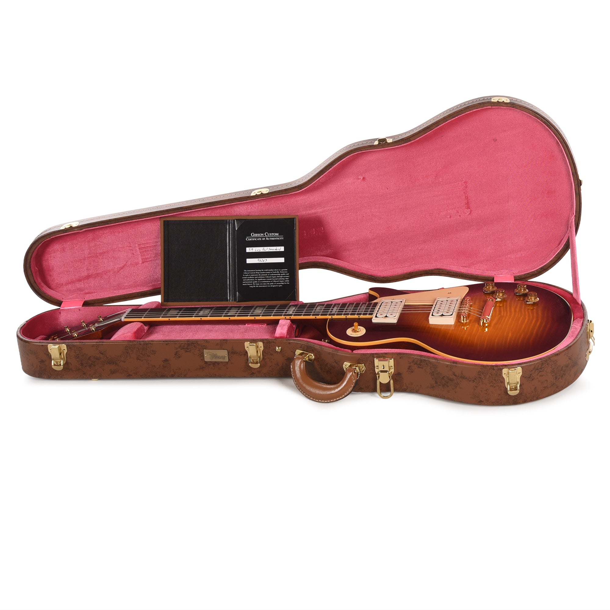 Gibson Custom Shop Limited Run 1959 Les Paul Standard Dark Cherry Burst Gloss Electric Guitars