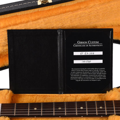 Gibson Custom Shop Limited Run 1961 ES-335 Silver Gloss w/Ebony Stinger Electric Guitars