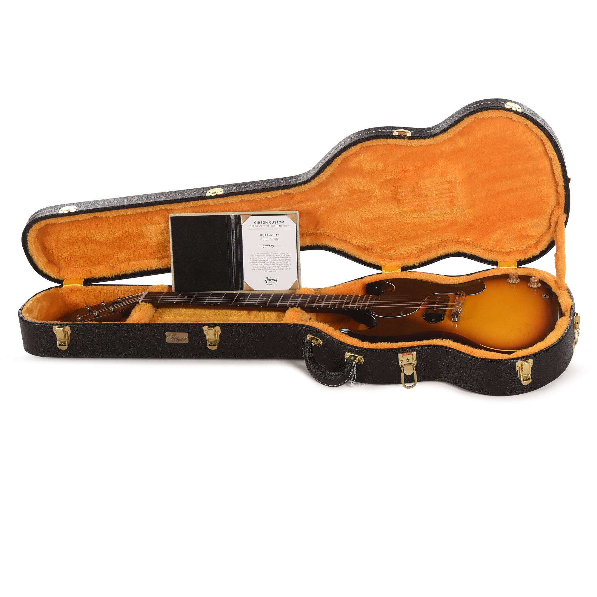Gibson Custom Shop Limited Run 1963 SG Junior Antique Vintage Sunburst Murphy Lab Light Aged w/Lightning Bar Electric Guitars