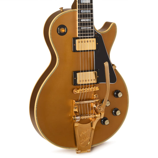 Gibson Custom Shop Limited Run 1968 Les Paul Custom Antique Double Gold Bigsby Murphy Lab Ultra Light Aged w/Bigsby B7 Electric Guitars