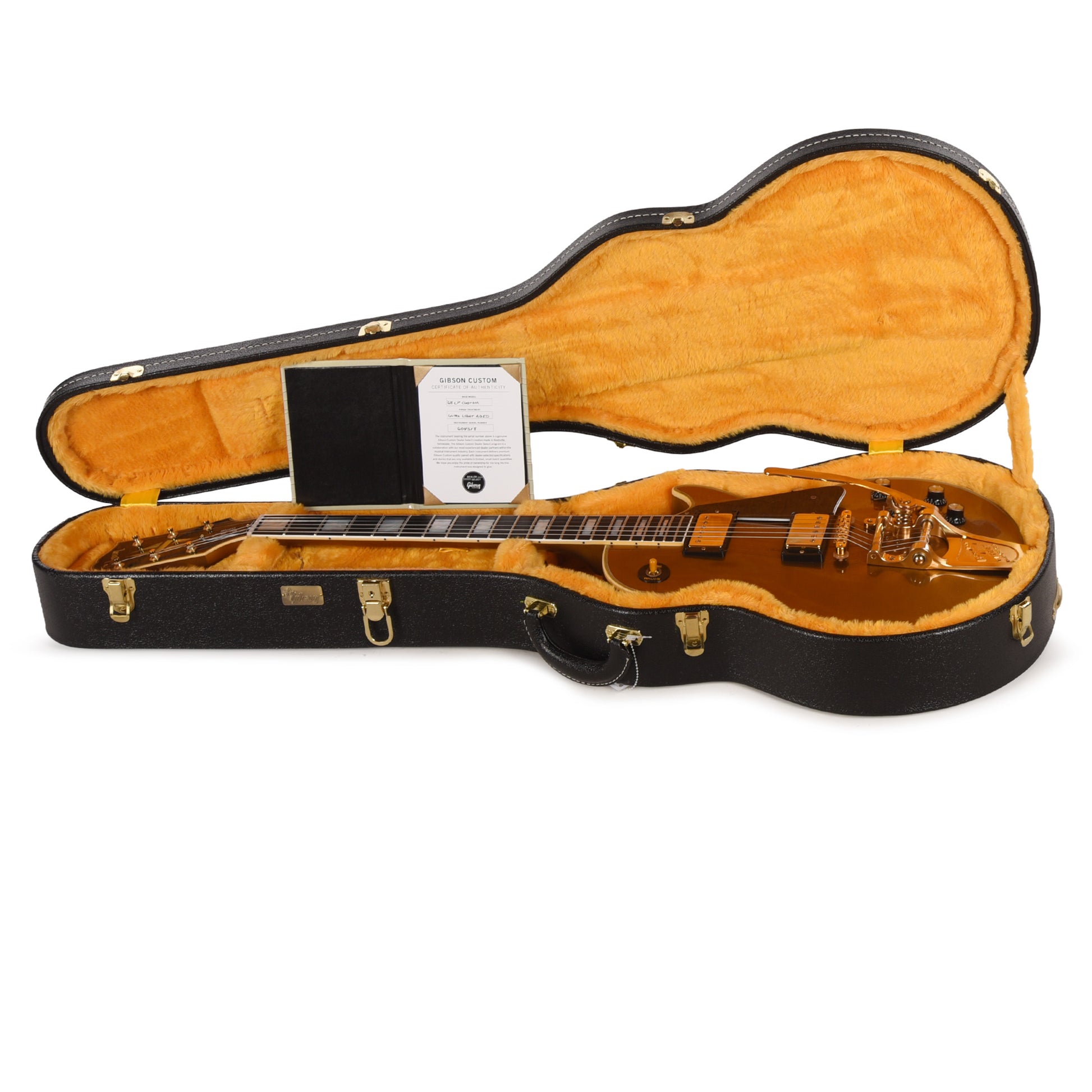 Gibson Custom Shop Limited Run 1968 Les Paul Custom Antique Double Gold Bigsby Murphy Lab Ultra Light Aged w/Bigsby B7 Electric Guitars