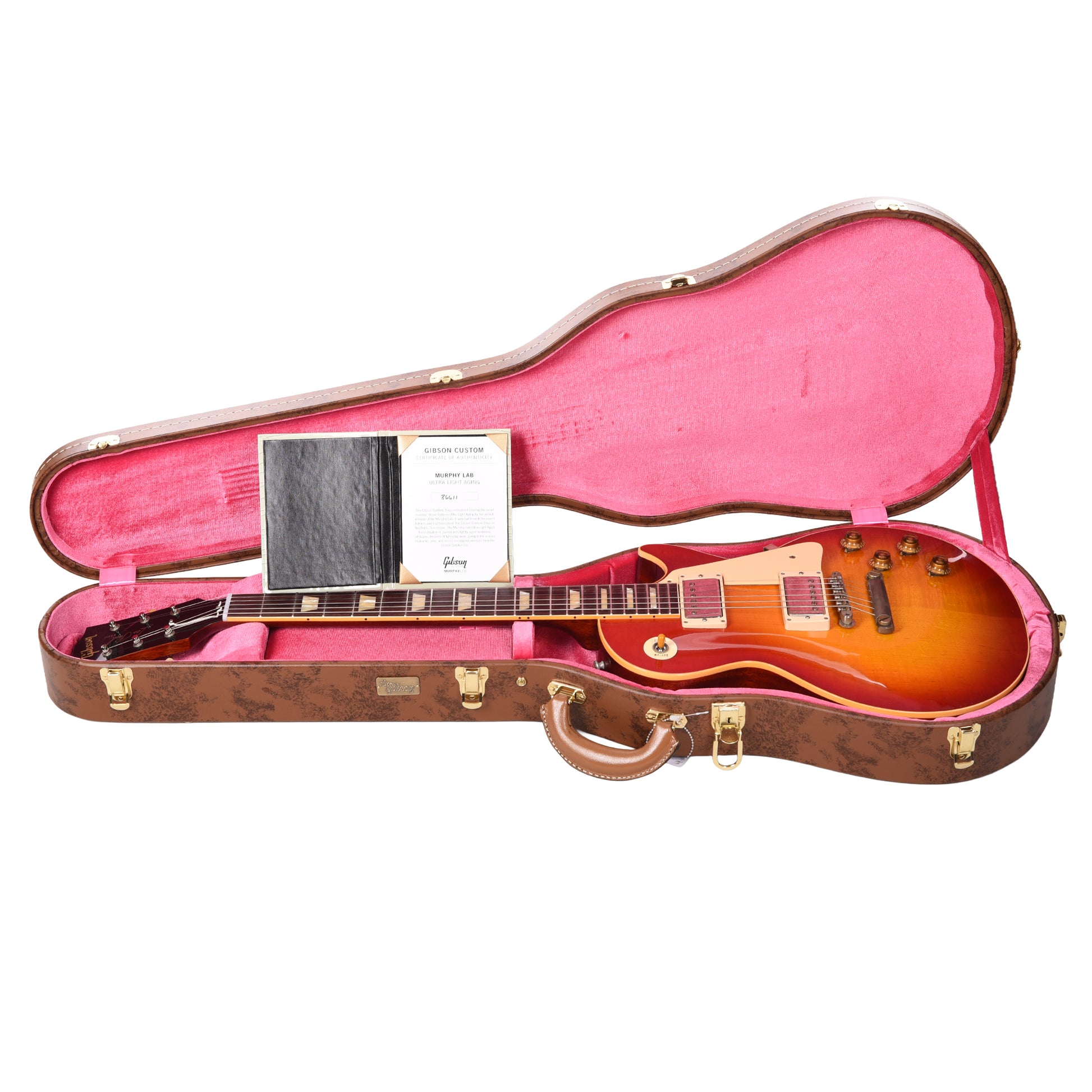 Gibson Custom Shop Murphy Lab 1958 Les Paul Standard Reissue Washed Cherry Sunburst Ultra Light Aged Electric Guitars