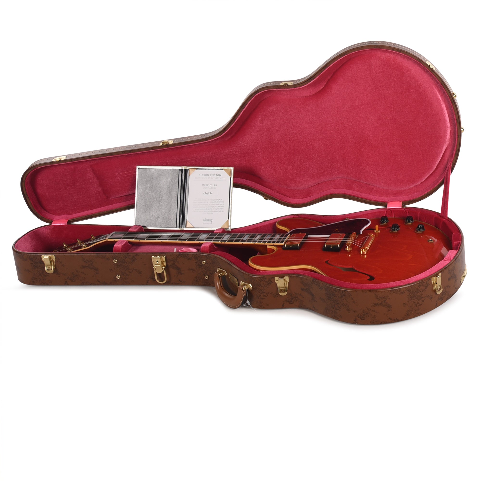 Gibson Custom Shop Murphy Lab 1959 ES-355 Reissue Stop Bar Watermelon Red Light Aged Electric Guitars