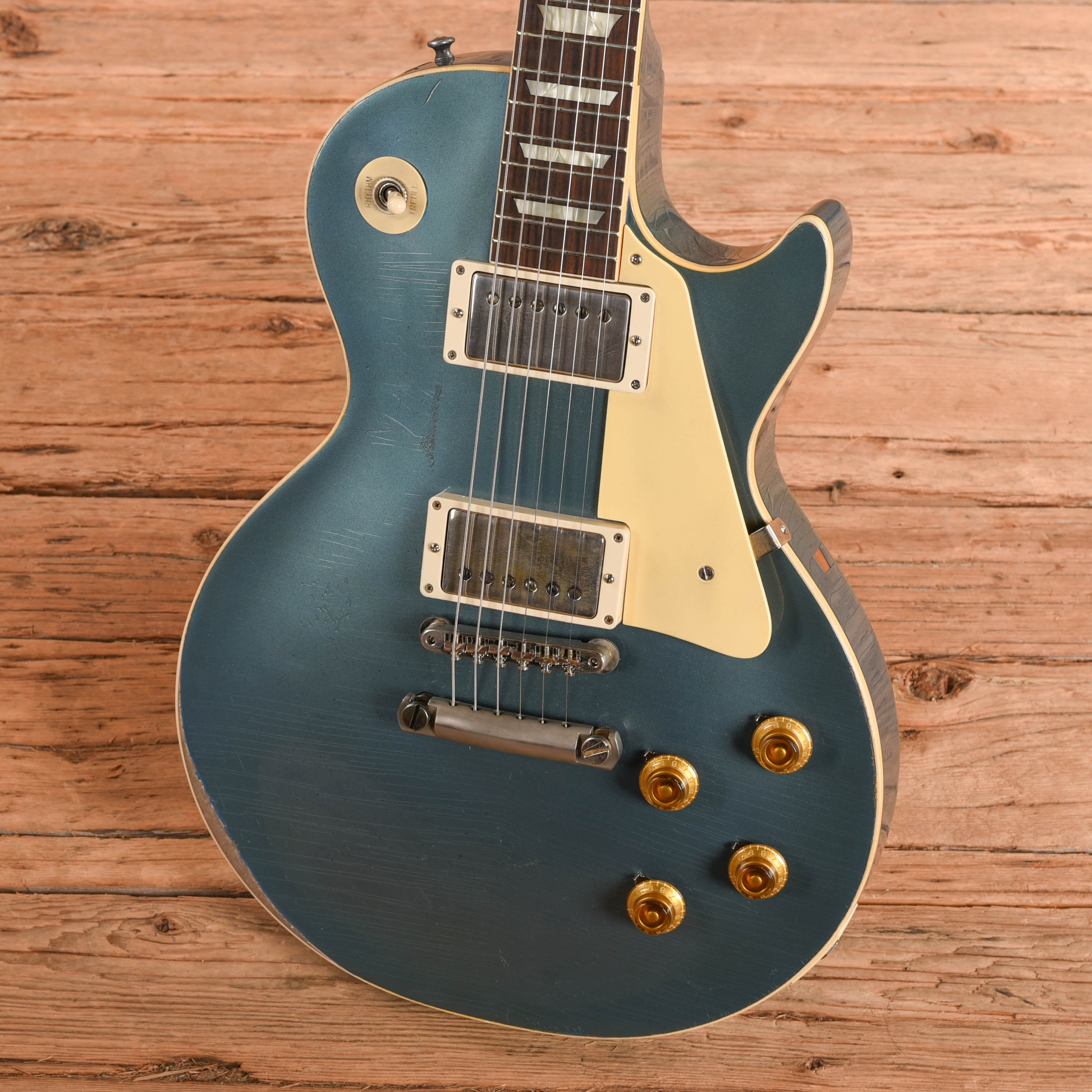 Gibson Custom Shop Murphy Lab '58 Les Paul Standard Reissue Heavy Aged Pelham Blue 2024 Electric Guitars