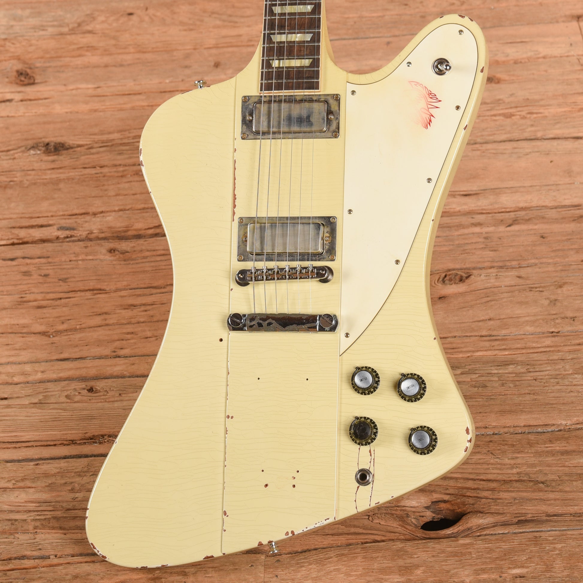 Gibson Custom Shop Murphy Lab '64 Johnny Winter Signature Firebird V Polaris White Aged 2021 Electric Guitars