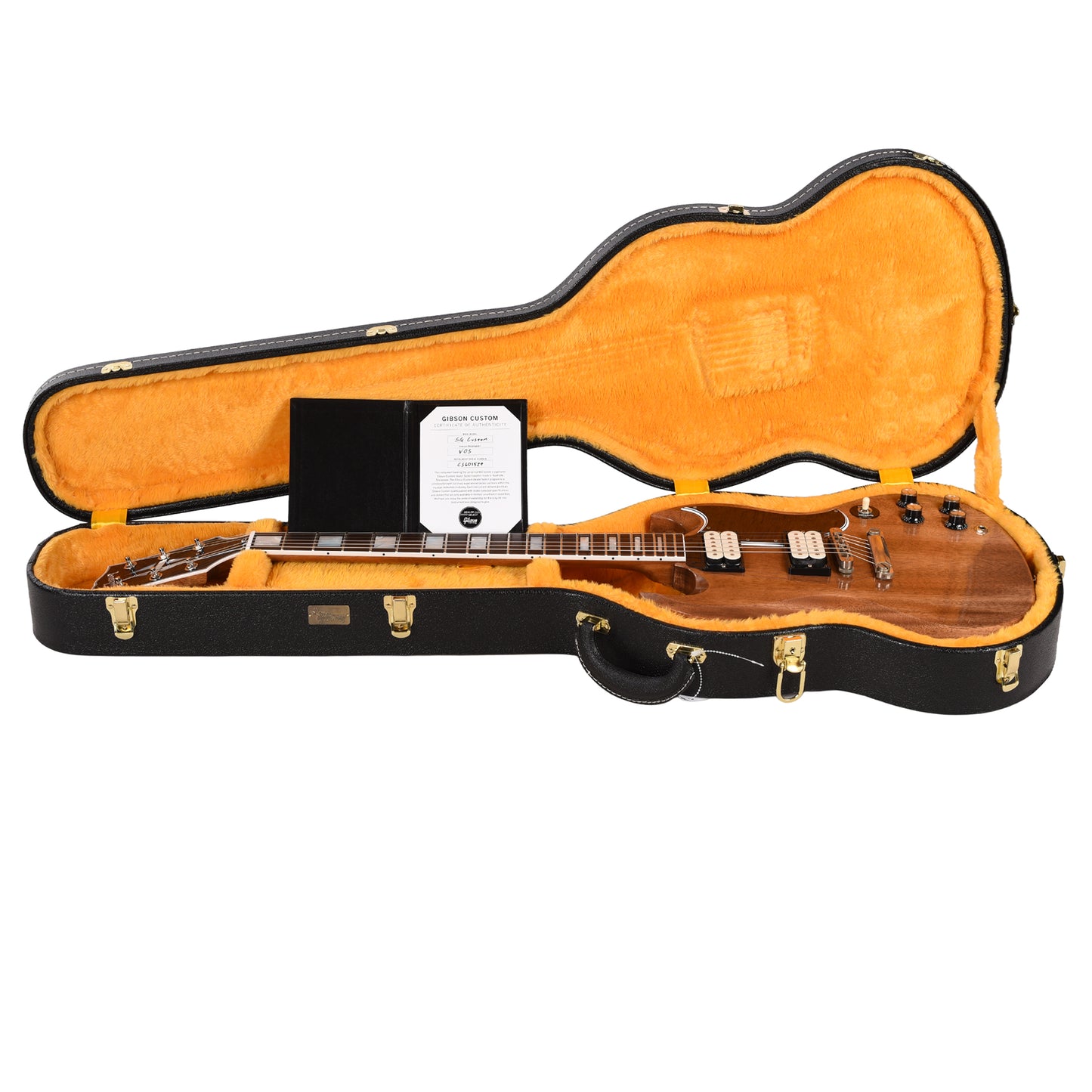 Gibson Custom Shop SG Custom Walnut VOS w/Double Aged White Custombers Electric Guitars