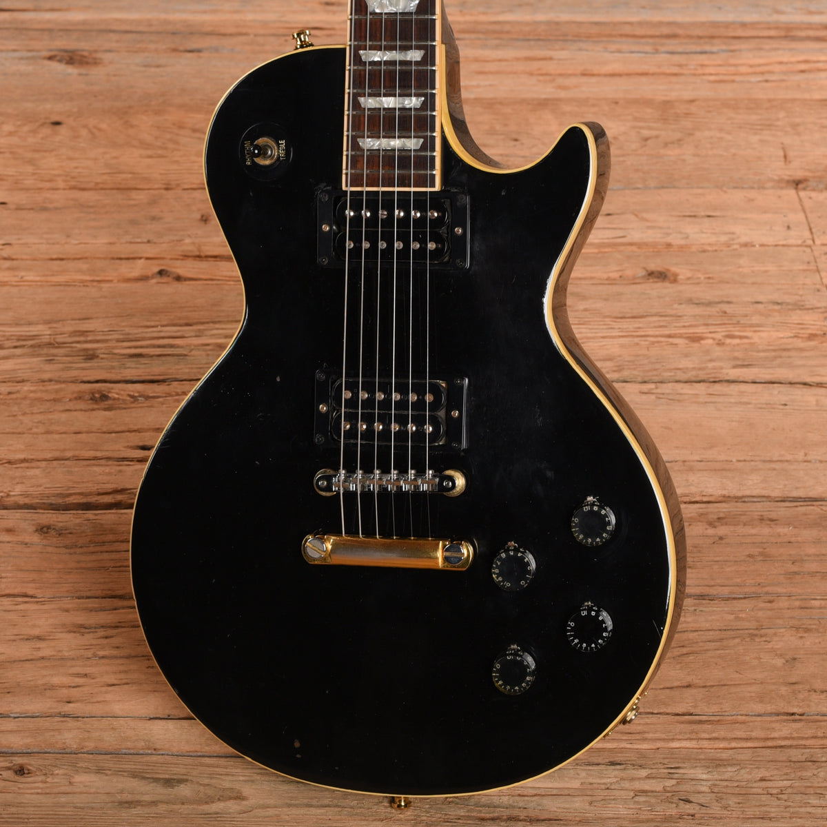 Gibson Les Paul Deluxe Re-Neck Black 1970s Electric Guitars