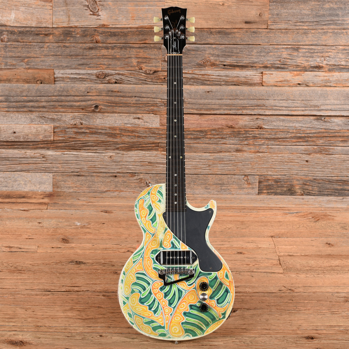 Gibson Les Paul Junior White w/Custom Artwork 2010 Electric Guitars