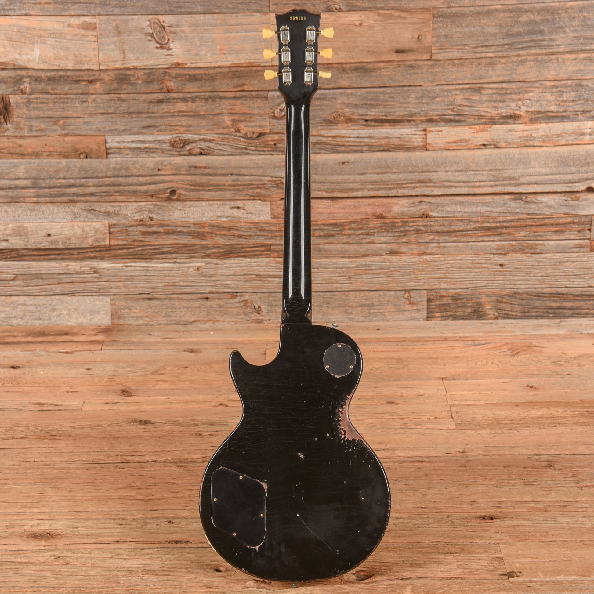 Gibson Murphy Lab '57 Les Paul Reissue Heavy Aged Ebony over Gold Electric Guitars