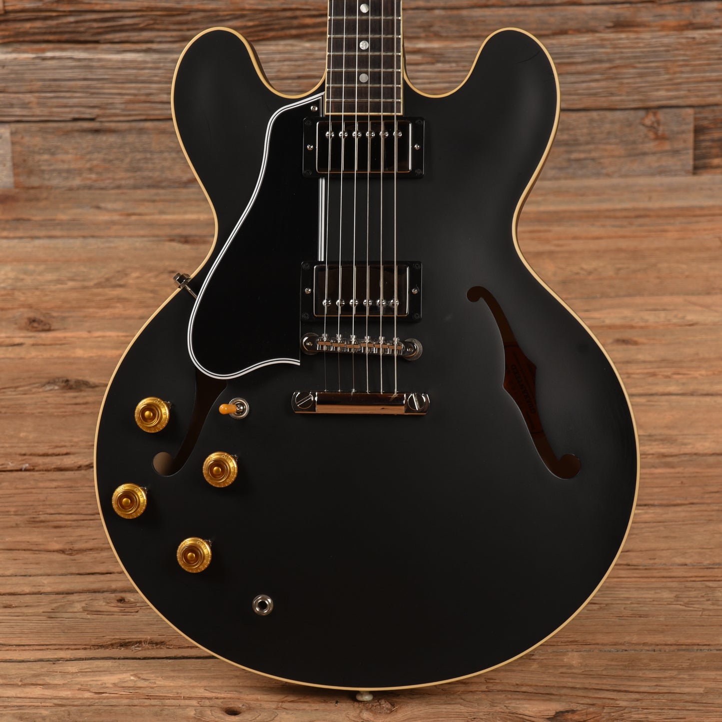 Gibson Custom '59 ES-335 Satin Satin Ebony 2019 LEFTY Electric Guitars / Semi-Hollow