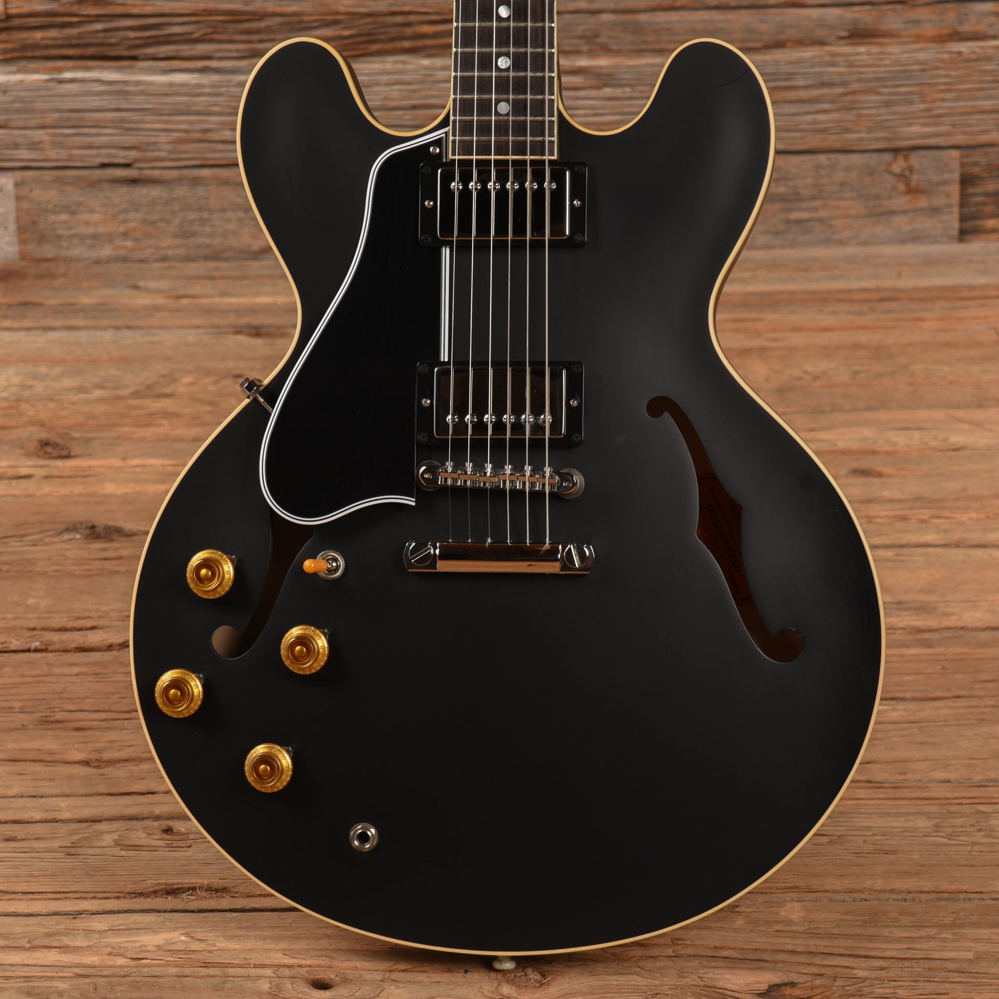 Gibson Custom '59 ES-335 Satin Satin Ebony 2019 LEFTY Electric Guitars / Semi-Hollow