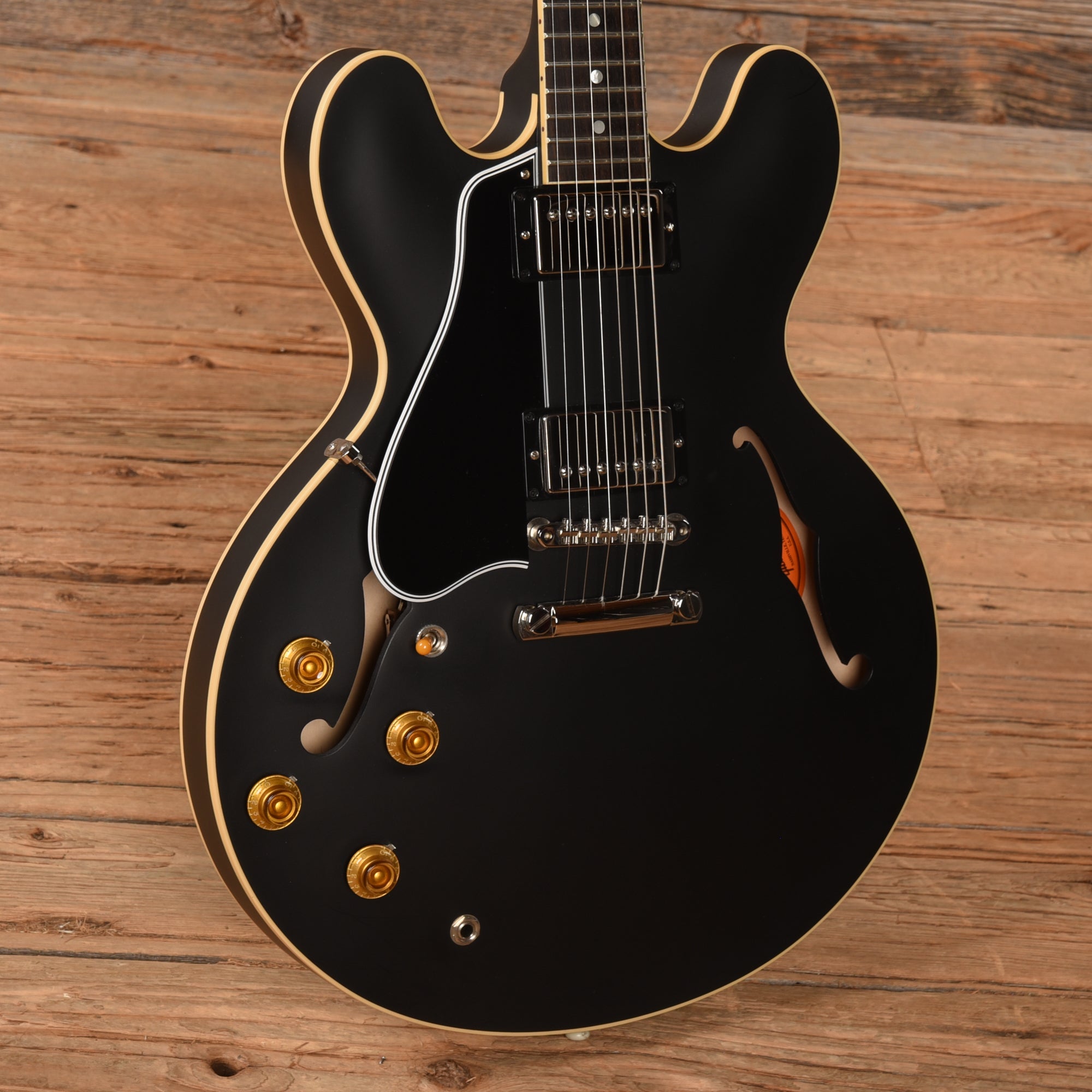 Gibson Custom '59 ES-335 Satin Satin Ebony 2019 LEFTY Electric Guitars / Semi-Hollow