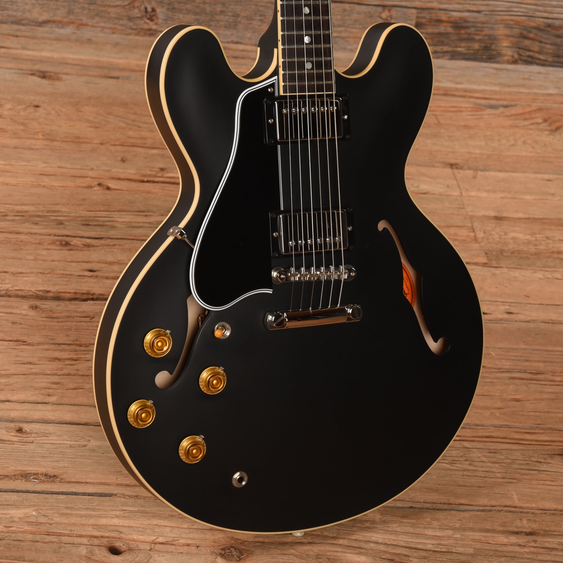 Gibson Custom '59 ES-335 Satin Satin Ebony 2019 LEFTY Electric Guitars / Semi-Hollow