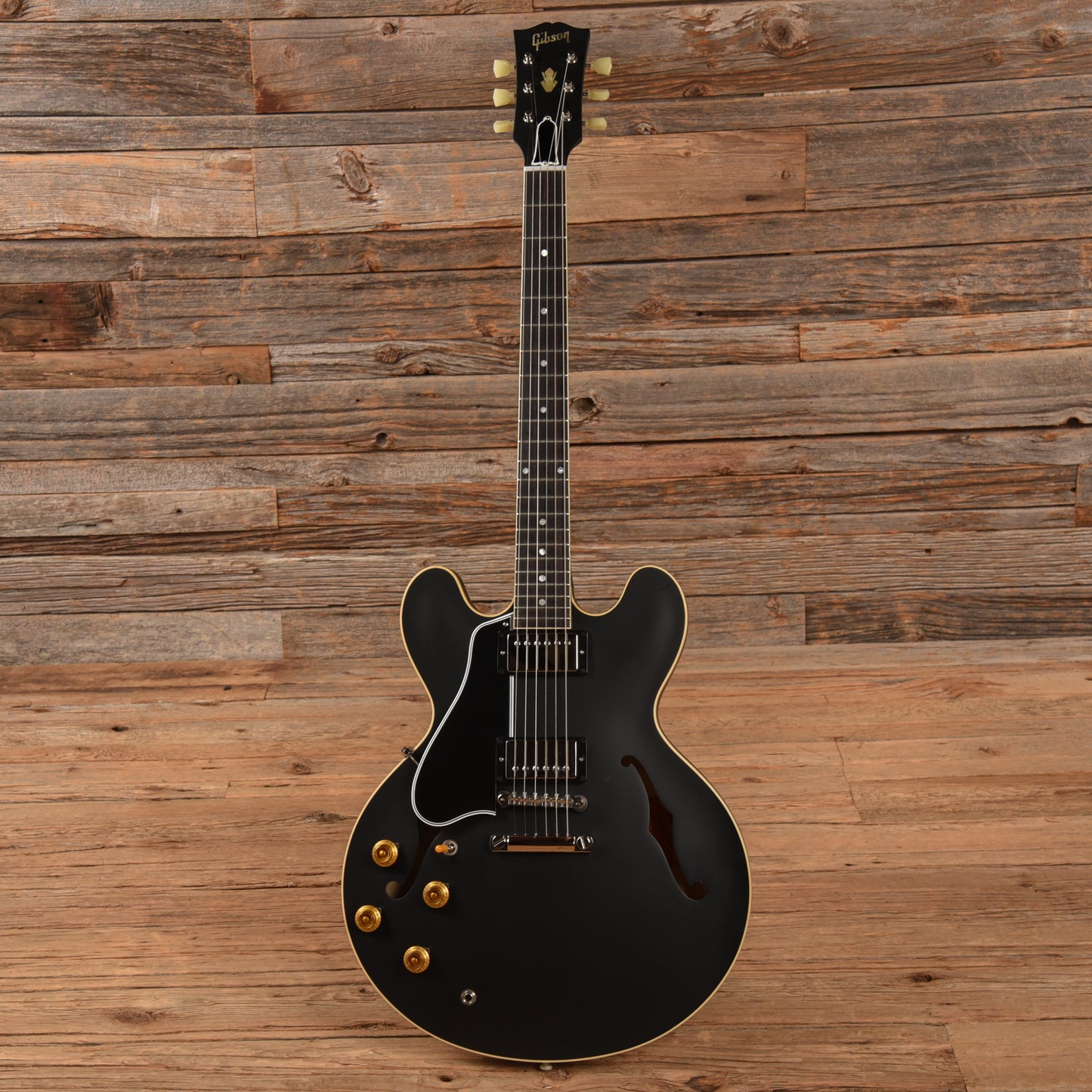 Gibson Custom '59 ES-335 Satin Satin Ebony 2019 LEFTY Electric Guitars / Semi-Hollow