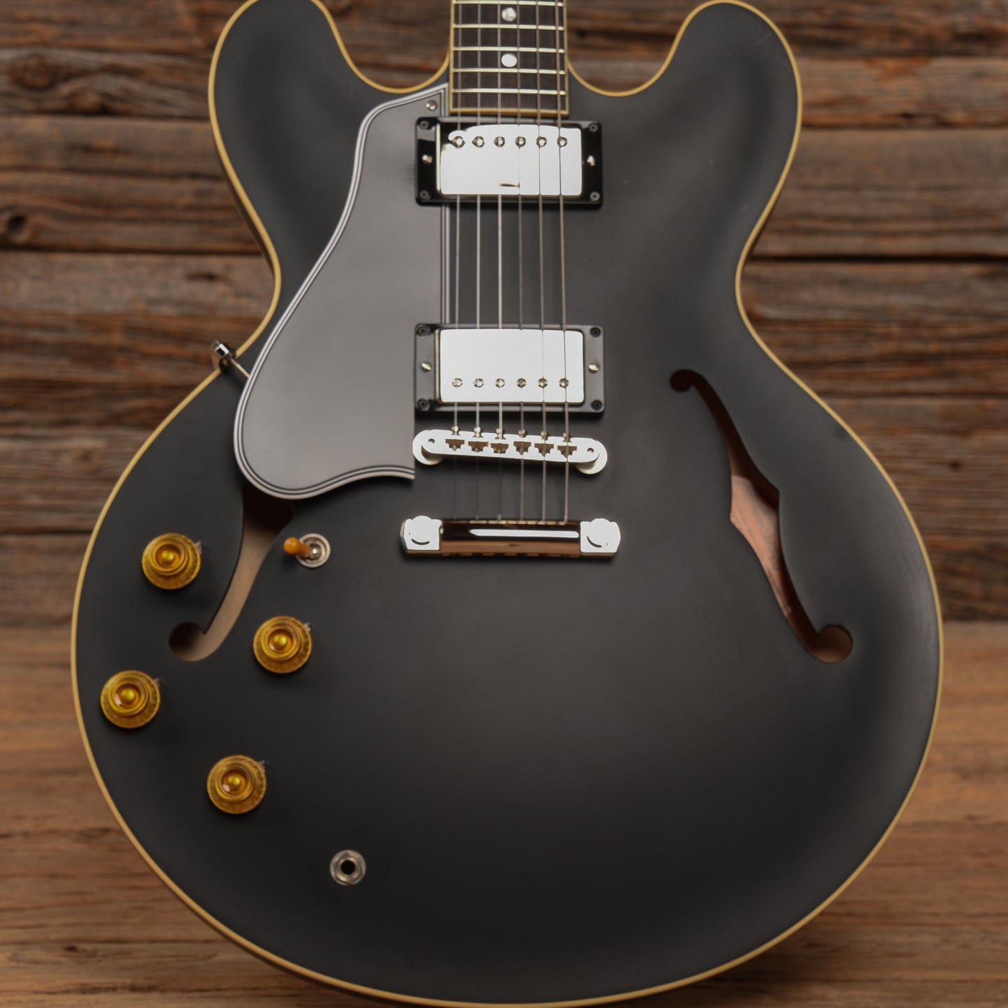 Gibson Custom '59 ES-335 Satin Satin Ebony 2019 LEFTY Electric Guitars / Semi-Hollow