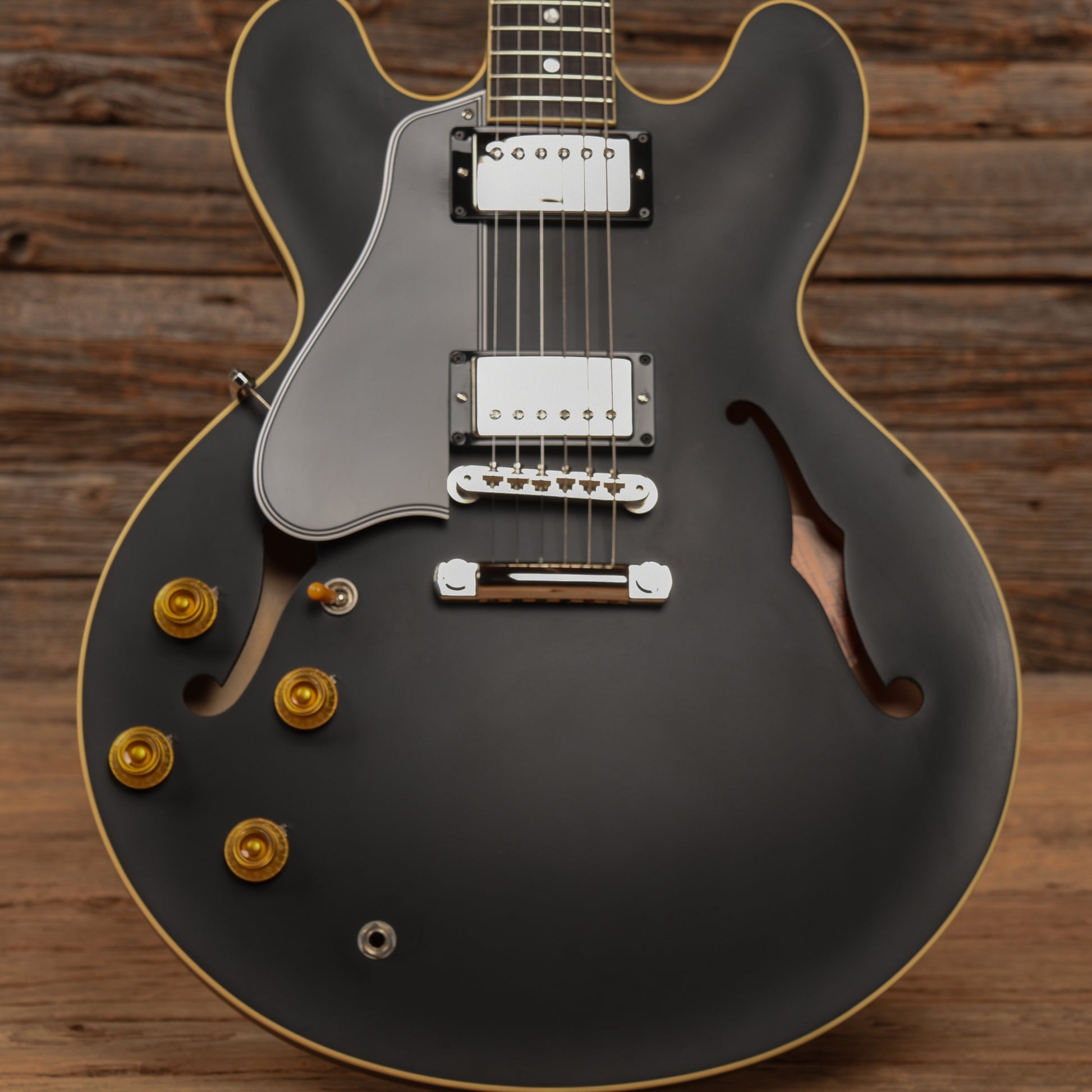 Gibson Custom '59 ES-335 Satin Satin Ebony 2019 LEFTY Electric Guitars / Semi-Hollow