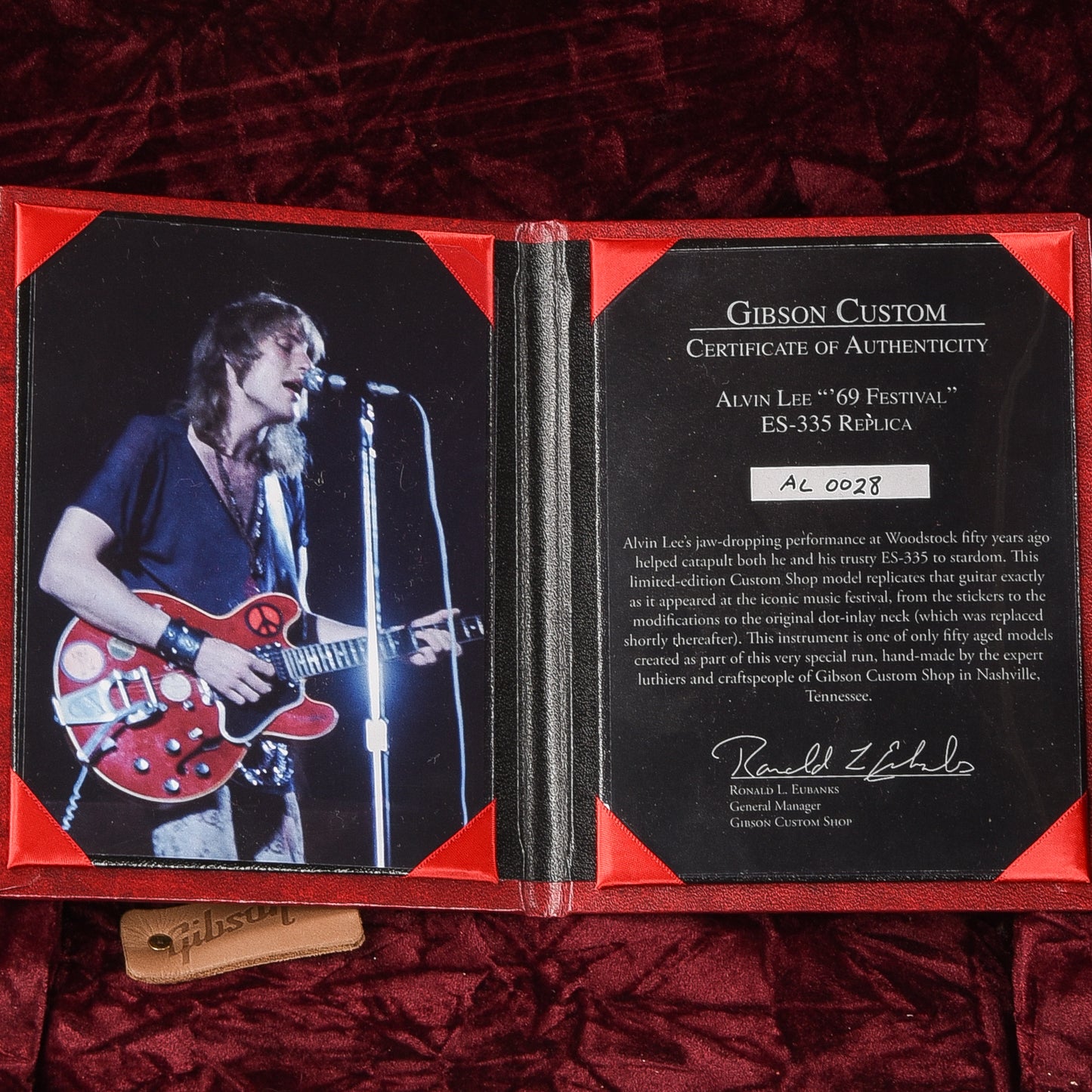Gibson Custom Alvin Lee Signature ES-335 '69 Festival Cherry Electric Guitars / Semi-Hollow