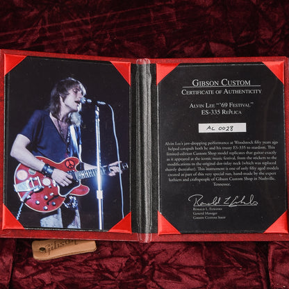 Gibson Custom Alvin Lee Signature ES-335 '69 Festival Cherry Electric Guitars / Semi-Hollow