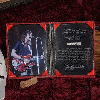 Gibson Custom Alvin Lee Signature ES-335 '69 Festival Cherry Electric Guitars / Semi-Hollow