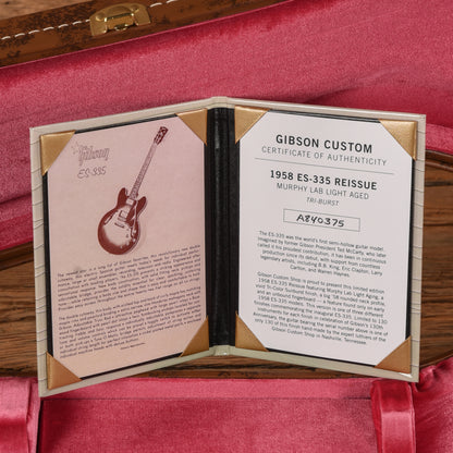 Gibson Custom Murphy Lab '58 ES-335 Light Aged Sunburst 2024 Electric Guitars / Semi-Hollow