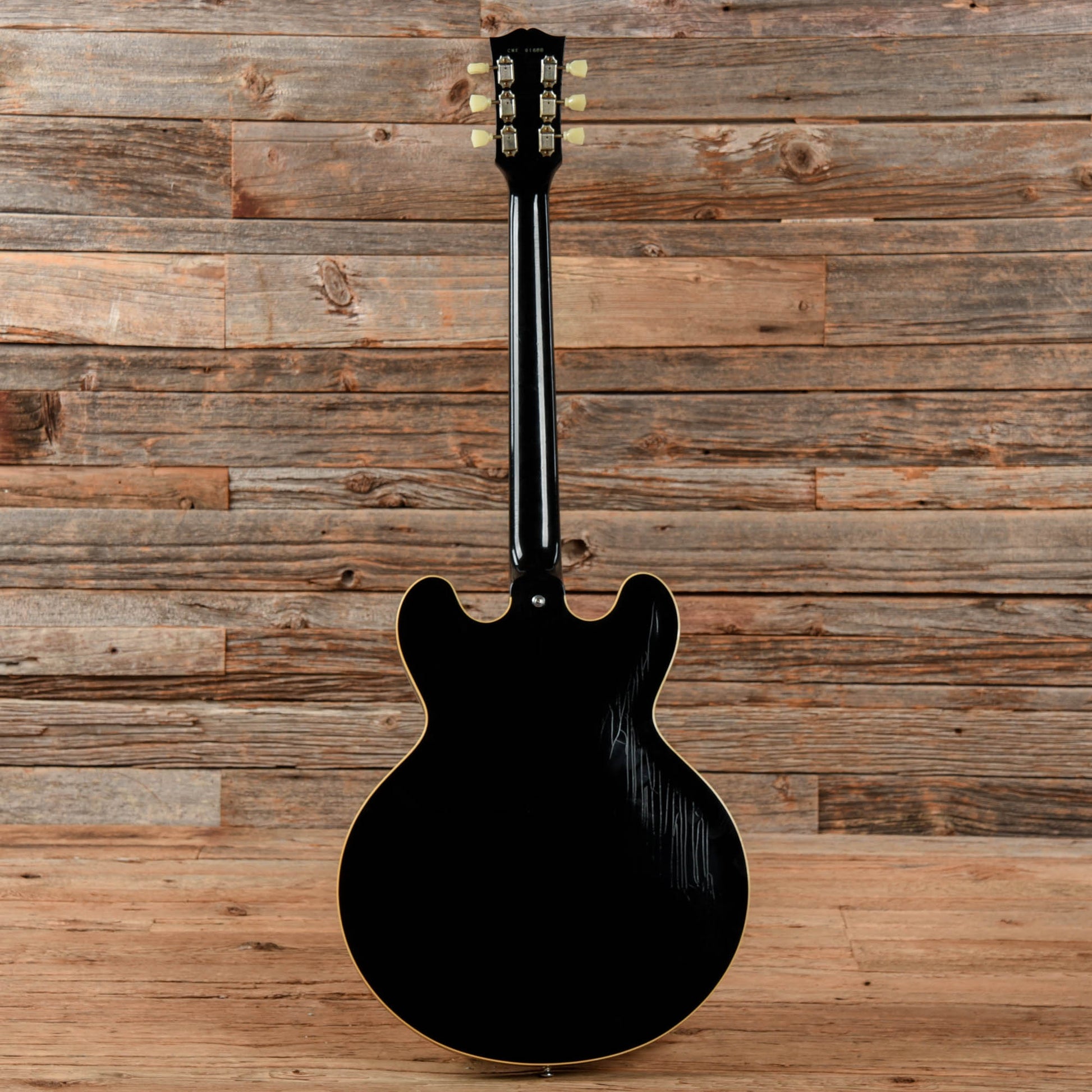 Gibson Custom Murphy Lab '61 ES-335 "CME Spec" Ultra Light Aged Antique Ebony Electric Guitars / Semi-Hollow
