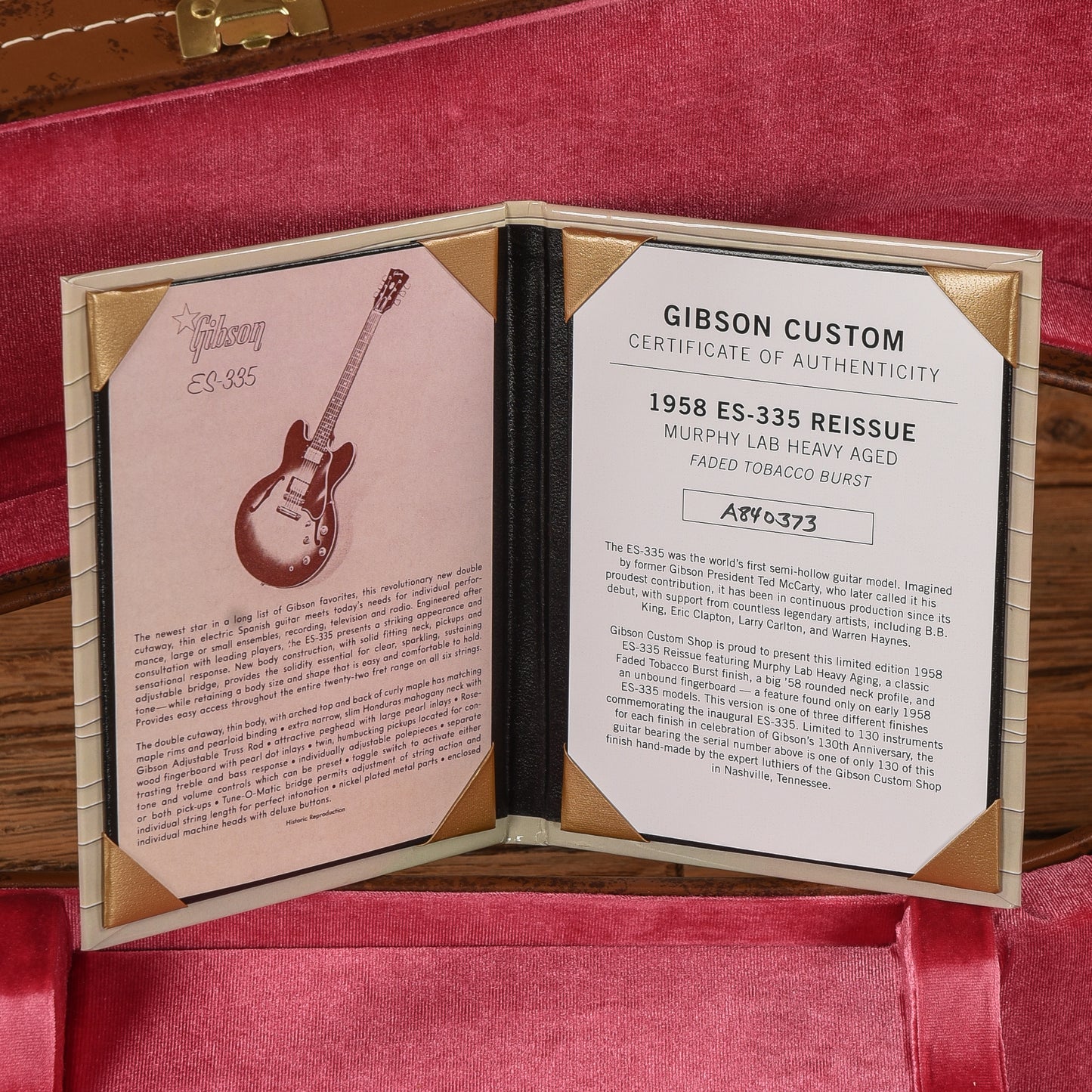 Gibson Custom Murphy LabLimited Edition '58 ES-335 Heavy Aged Vintage Sunburst 2023 Electric Guitars / Semi-Hollow