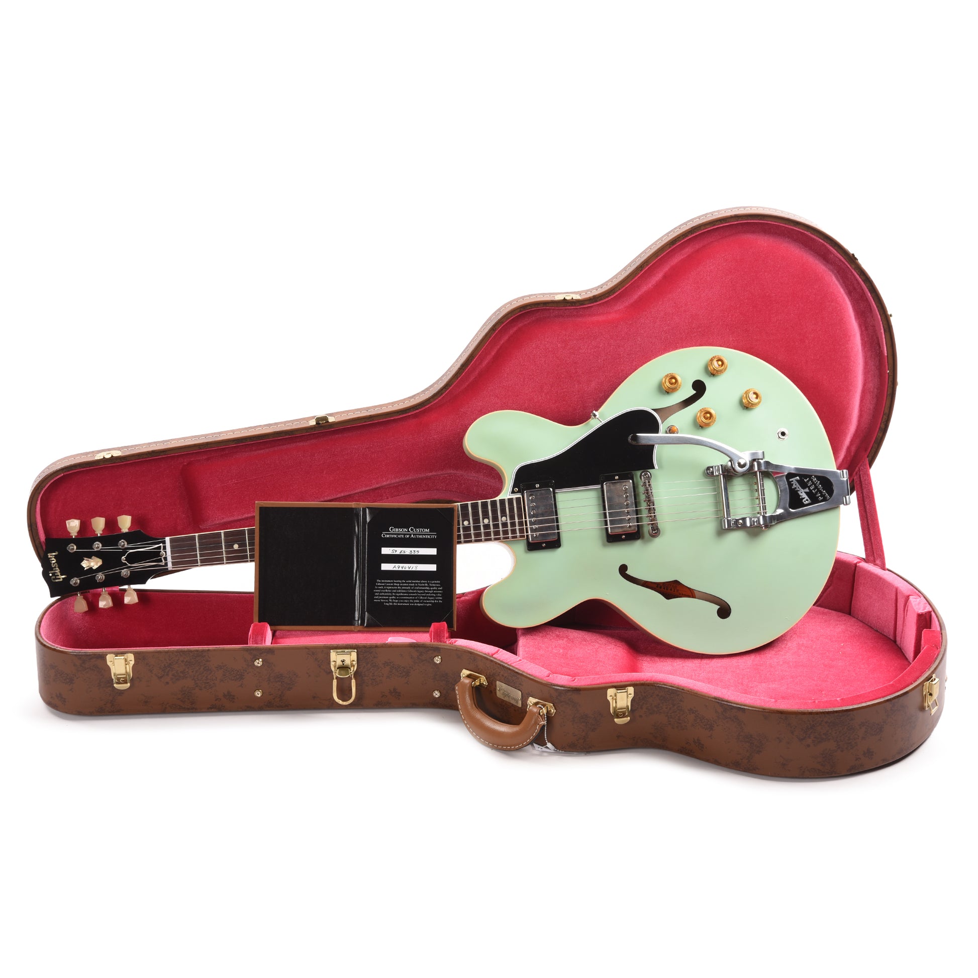 Gibson Custom Shop 1959 ES-335 Reissue "CME Spec" Antique Green Burst VOS w/Bigsby Electric Guitars / Semi-Hollow