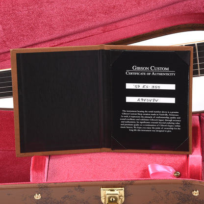 Gibson Custom Shop 1959 ES-355 Reissue Stop Bar Ebony VOS Electric Guitars / Semi-Hollow