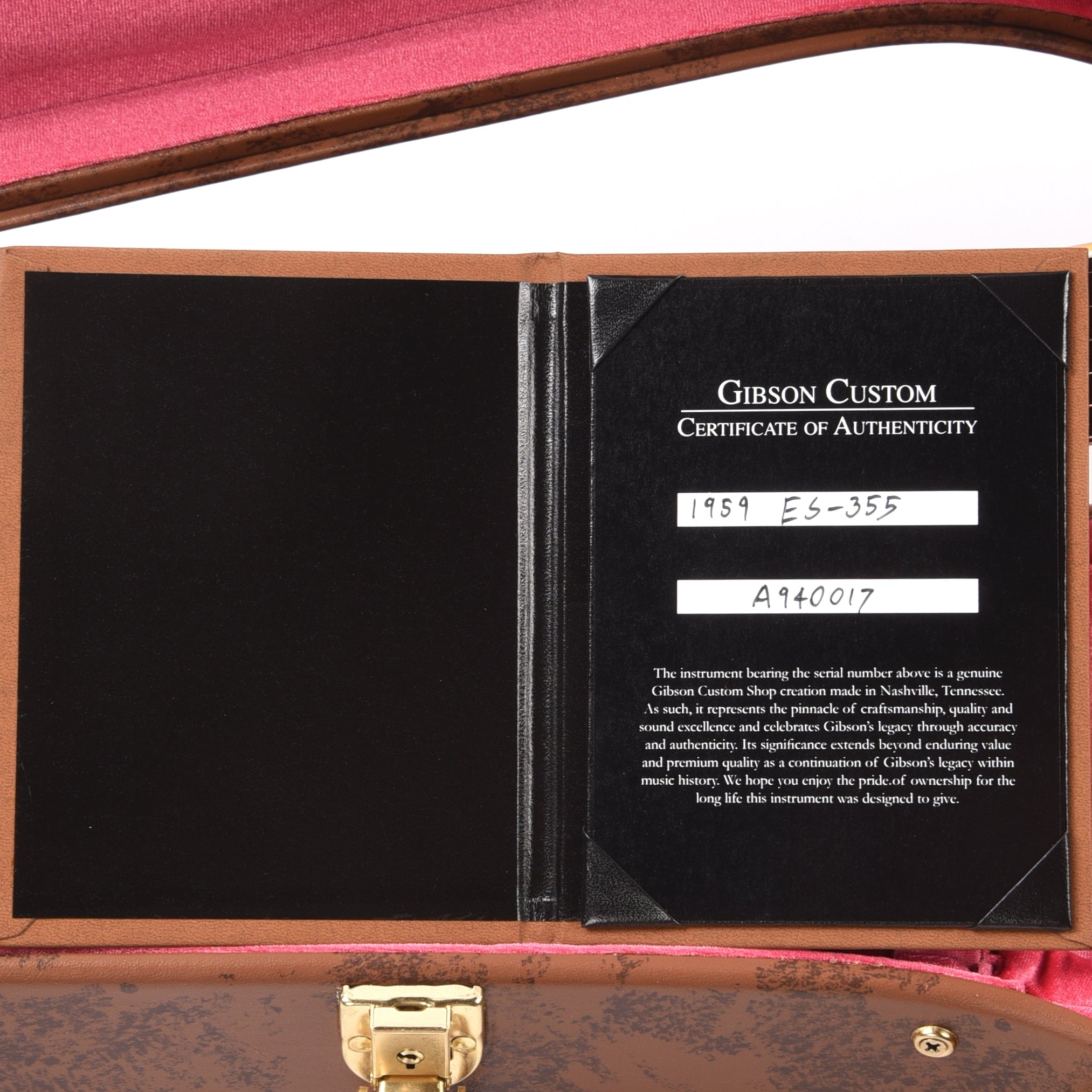 Gibson Custom Shop 1959 ES-355 Reissue Stop Bar Vintage Natural VOS Electric Guitars / Semi-Hollow