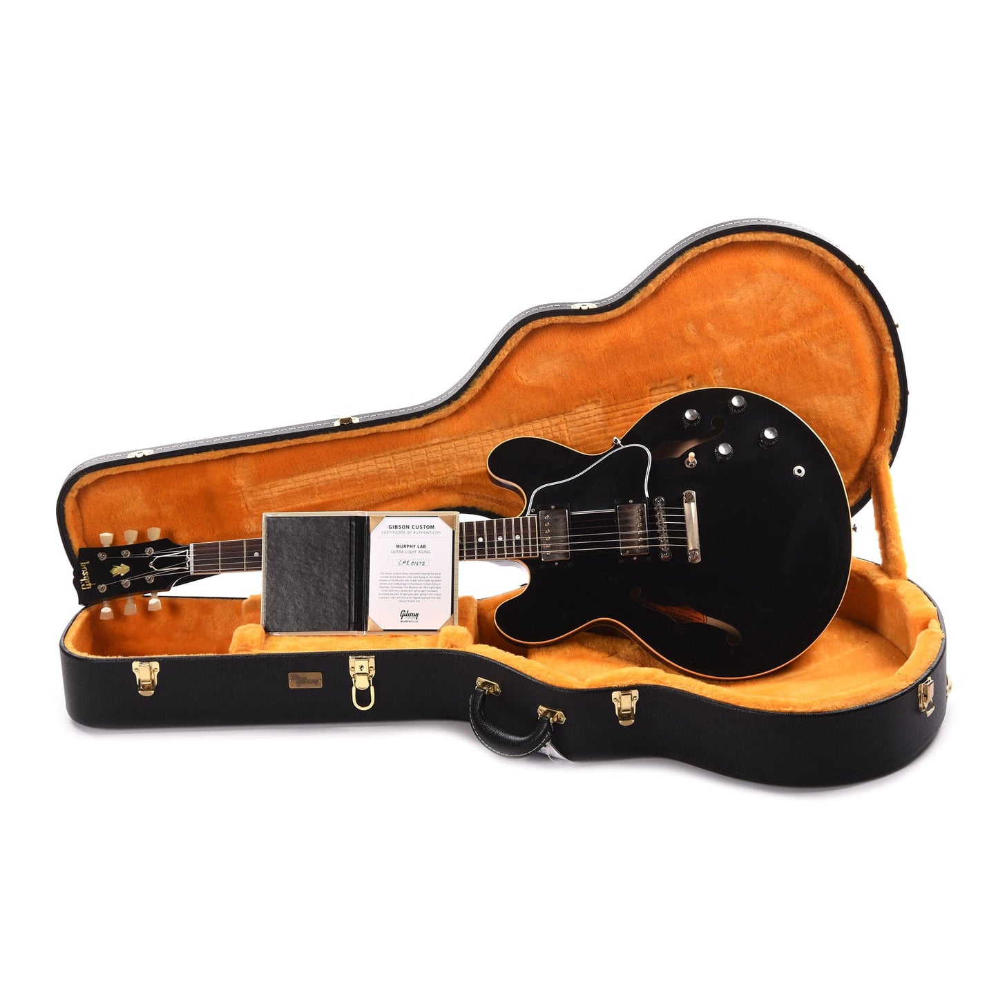 Gibson Custom Shop 1961 ES-335 Reissue "CME Spec" Antique Ebony Murphy Lab Ultra Light Aged Electric Guitars / Semi-Hollow