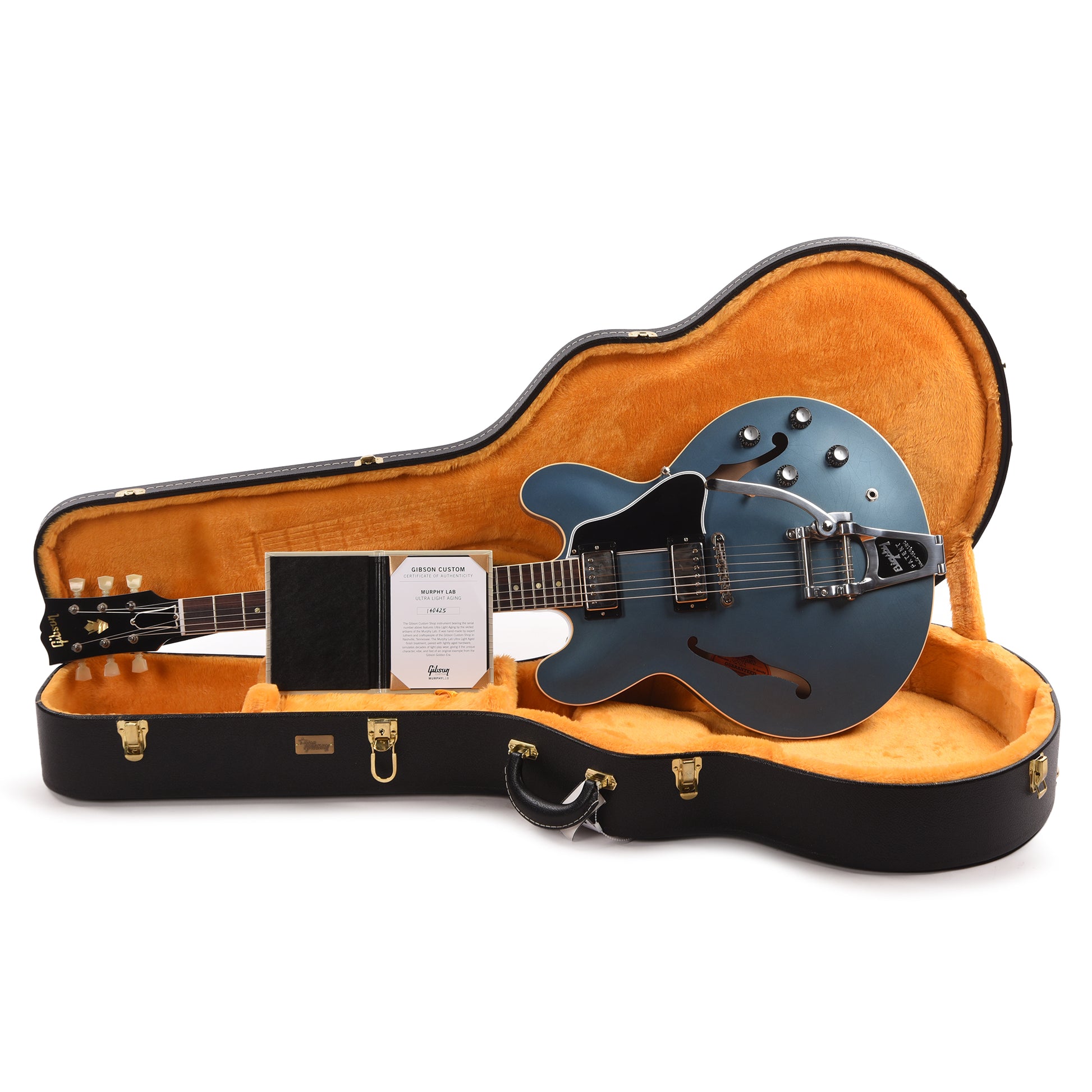 Gibson Custom Shop 1961 ES-335 Reissue "CME Spec" Heavy Antique Pelham Blue Murphy Lab Ultra Light Aged w/Bigsby Electric Guitars / Semi-Hollow
