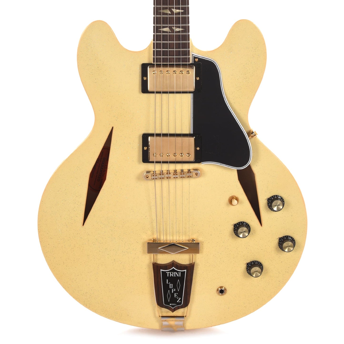 Gibson Custom Shop 1964 Trini Lopez Reissue "CME Spec" Heavy Antique White Sparkle VOS Electric Guitars / Semi-Hollow