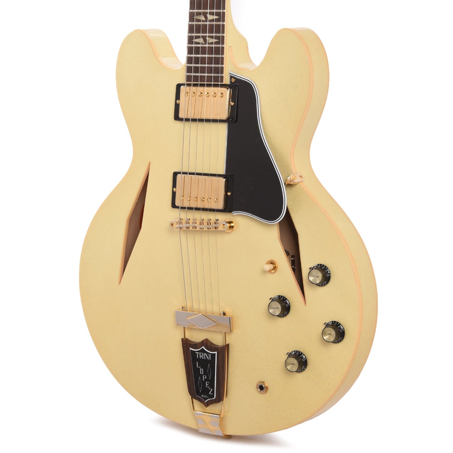Gibson Custom Shop 1964 Trini Lopez Reissue "CME Spec" Heavy Antique White Sparkle VOS Electric Guitars / Semi-Hollow