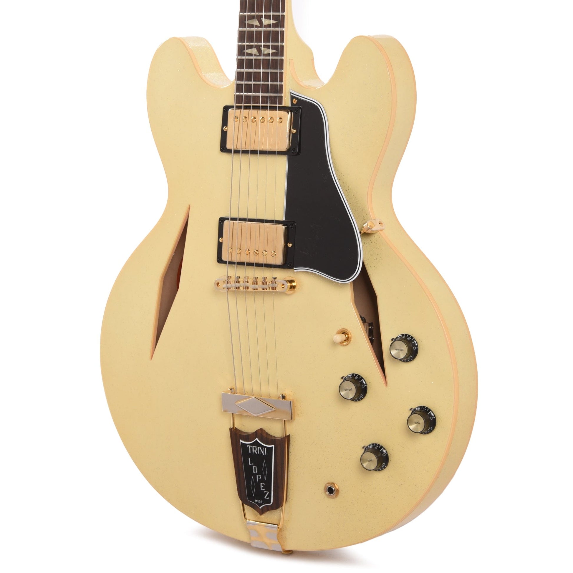 Gibson Custom Shop 1964 Trini Lopez Reissue "CME Spec" Heavy Antique White Sparkle VOS Electric Guitars / Semi-Hollow
