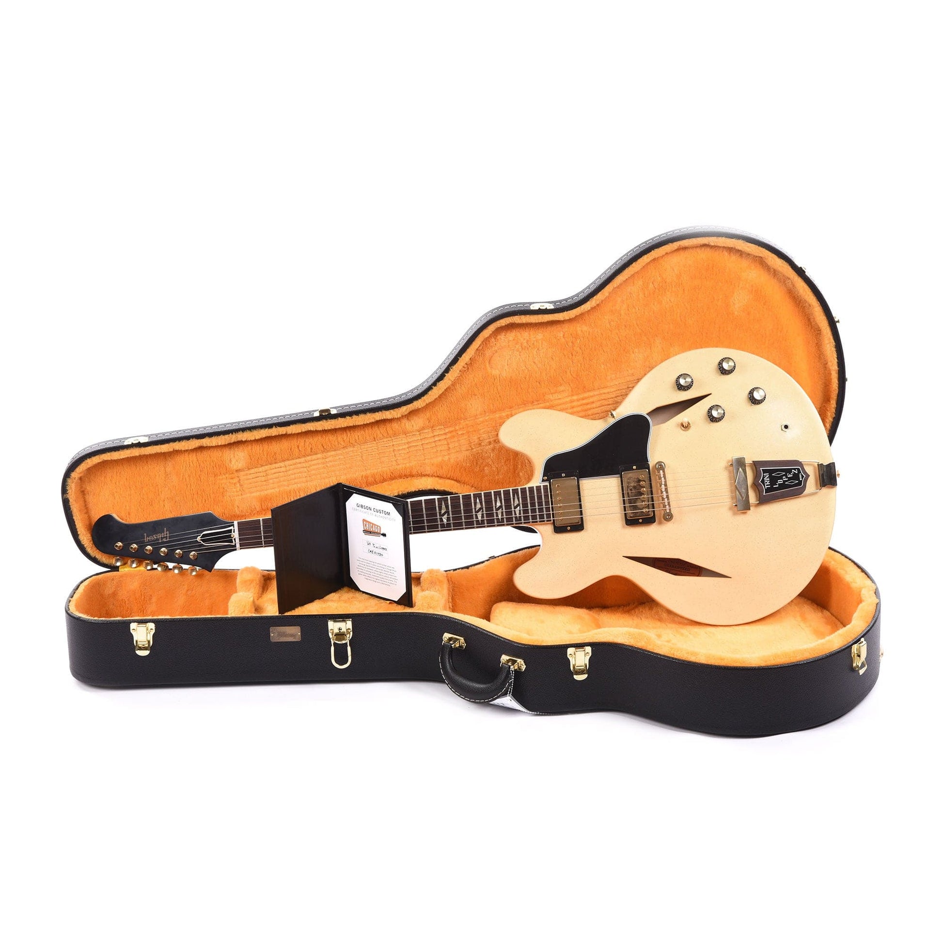 Gibson Custom Shop 1964 Trini Lopez Reissue "CME Spec" Heavy Antique White Sparkle VOS Electric Guitars / Semi-Hollow