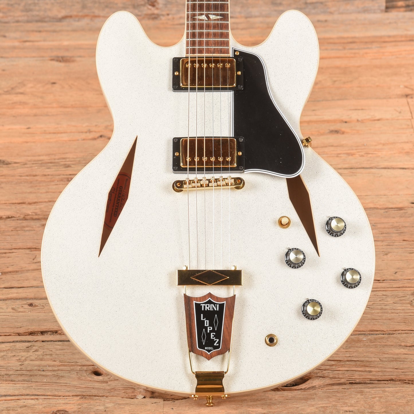Gibson Custom Shop 1964 Trini Lopez Reissue "CME Spec" White Sparkle VOS Electric Guitars / Semi-Hollow