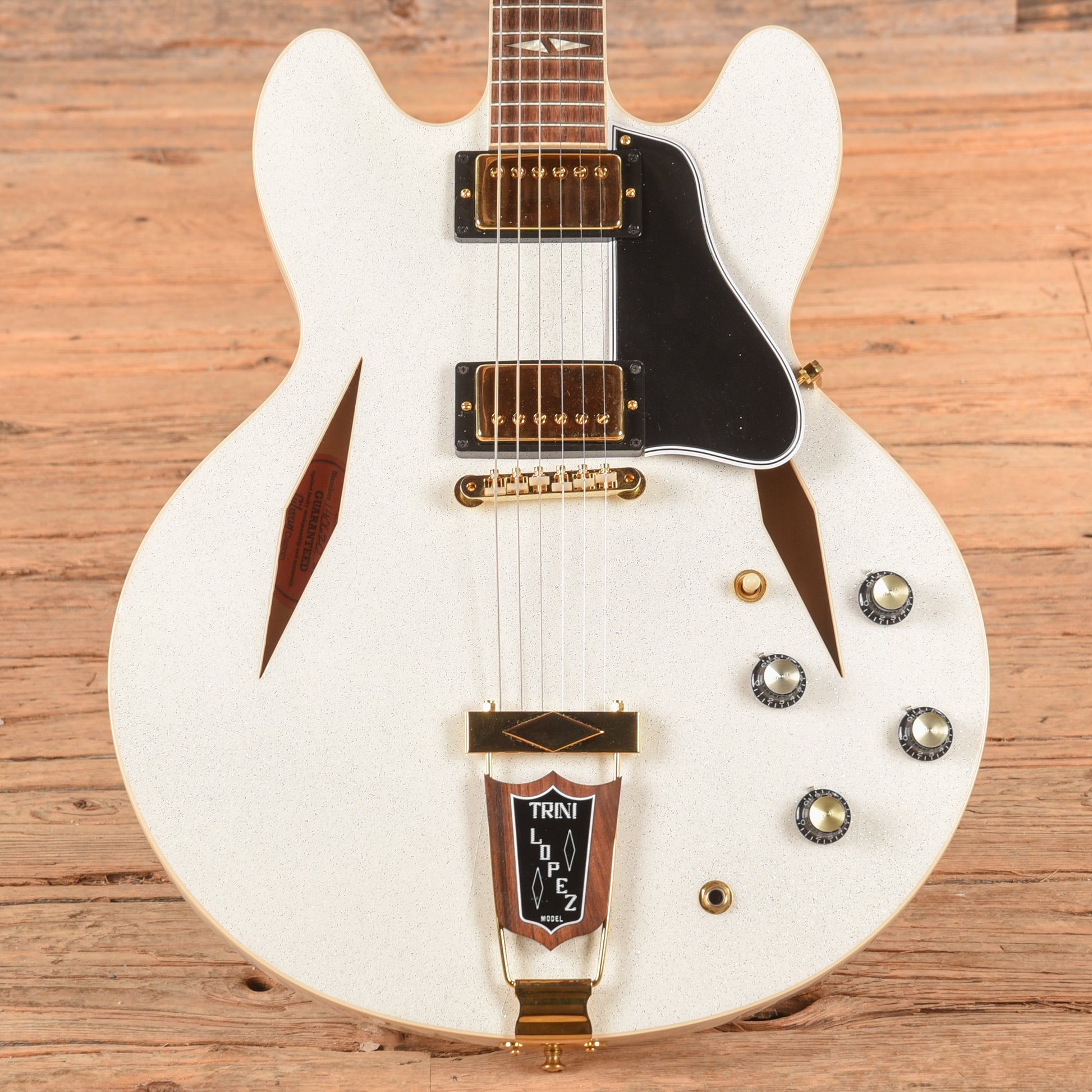 Gibson Custom Shop 1964 Trini Lopez Reissue "CME Spec" White Sparkle VOS Electric Guitars / Semi-Hollow